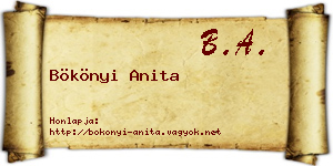 Bökönyi Anita névjegykártya